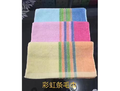 彩虹条毛巾